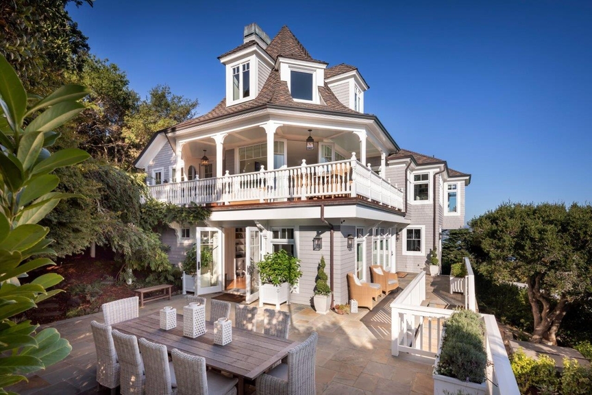 Glorious Queen Anne Victorian on choice parcel on Belvedere Island for sale in San Francisco.