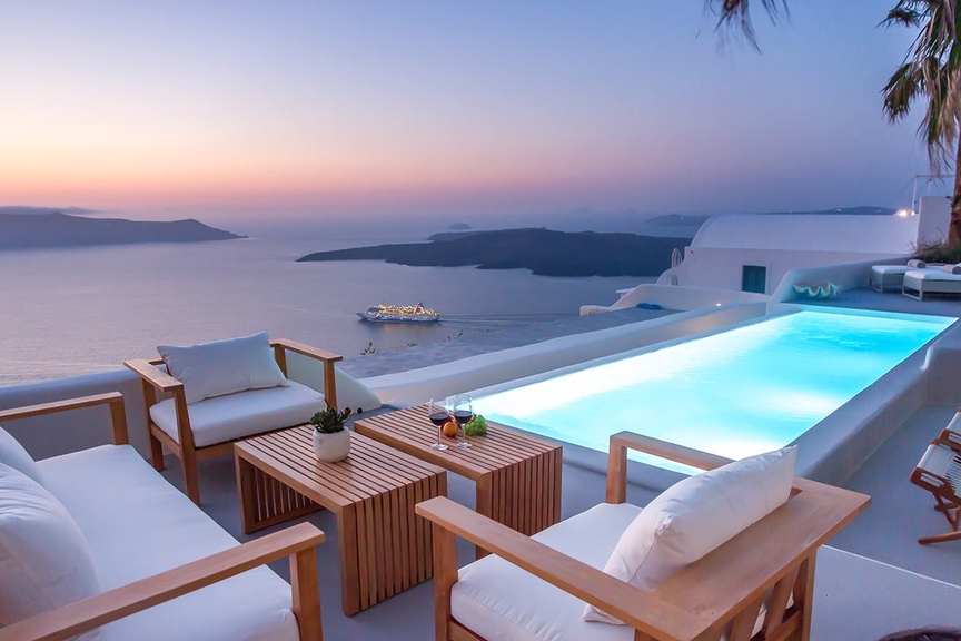 Santorini Luxury Estate Villa for sale at Caldera.