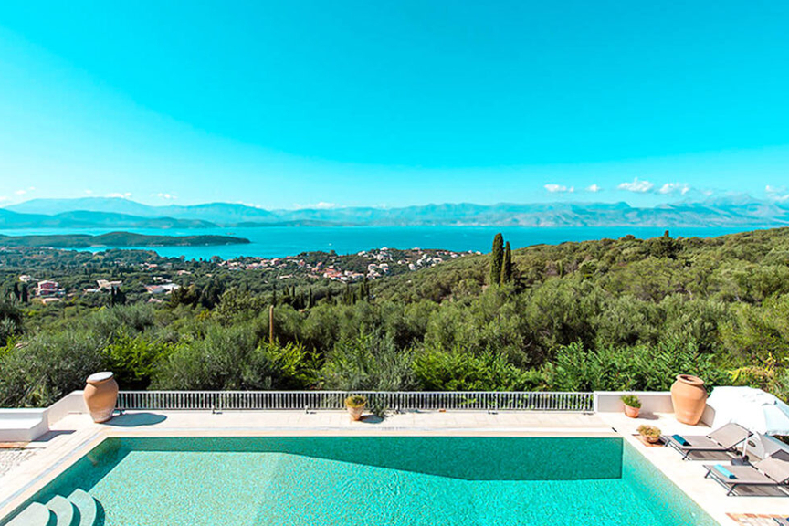 Hill Top Villa for sale in Kassiopi, Corfu.